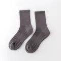 Herren Sport Socken mittelhoch atmungsaktives Mesh gepolsterte Sohle graue Socken. - Einheitsgröße / Überknietiefe / Graphit