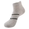 Men athletic short socks breathable running sports socks casual grey ankle socks comfortable fit - One Size (Sizes 37-44) / Gray