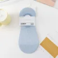 Women shallow mouth invisible socks summer thin mesh anti slip boat socks breathable short socks - One Size (Size 36-41) / Light Blue (Vertical Stripes)