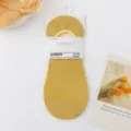 Women invisible mesh boat socks summer thin anti slip low cut cute socks breathable yellow - One Size (Size 36-41) / Yellow (Honeycomb Pattern)