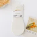 Women breathable shallow invisible socks summer mesh anti-slip low cut short socks - One Size (Size 36-41) / White (Honeycomb Pattern)