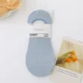 Light blue women's mesh invisible socks, summer thin breathable no-slip short socks variant. - One Size (Size 36-41) / Light Blue (Honeycomb Pattern)