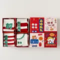 Exam success gift socks box red white striped high quality cotton student blessing socks gift - One Size (EU 36-43) / Deluxe Packaging 2 (Gift Box + Tote Bag)