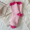 Cozy pink coral fleece floor socks for women, soft fuzzy winter home sleep socks variant. - One Size (EU 36-42) Upgraded Anti-shedding Style / Style 9