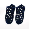 Unisex ankle socks with abstract dot pattern, comfortable cotton short socks for daily wear. - Free Size / 3#
