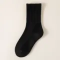 Calze invernali spesse nere da uomo e donna, calze spugna termiche calde e confortevoli. - Taglia unica (taglie 36-43) / Nero