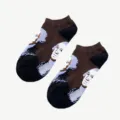 Retro portrait print cotton ankle socks for men and women, vintage street style short socks. - 70#