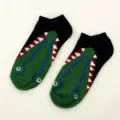 Cute cartoon crocodile ankle socks for men and women, comfortable cotton short cute socks. - 74#