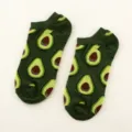 Cute avocado print cotton short socks for men and women, casual breathable boat socks variant. - 78#