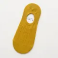 Calzini invisibili da uomo monocolore estate cotone traspirante per uso quotidiano comodo - Taglia unica uomo (cartellino indipendente per ogni paio) / Giallo