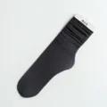 Wholesale autumn winter thin dark grey long slouch socks casual daily wear cute style hosiery. - One Size / Dark Gray