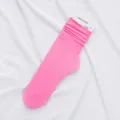 Neon pink slouch socks women thin velvet long socks casual hosiery sweet style streetwear fashion accessory - One Size / Rose Red