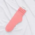 Women pink slouch socks casual solid color long tube knitted hosiery soft comfortable daily wear - One Size / Light Pink