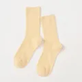 Calze medie da donna in cotone a costine di colore solido comode per l'uso quotidiano - Taglia unica donna (36-40) / Colore pelle