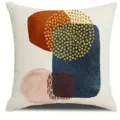 Housse de coussin peinture à l'huile abstraite nordique, coussin géométrique artistique canapé - Style 4 / 45x45 cm