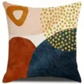 Housse de coussin abstraite style peinture a l'huile nordique design art geometrique detail - Style 3 / 45x45 cm