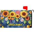 Magnetische Briefkastenabdeckung mit bunten Sonnenblumen Gänseblümchen Blumenmuster wasserdicht - 11