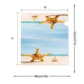 Detailliertes Größendiagramm für Seestern-Strand-Briefkastenabdeckung, 53 x 46 cm groß - Muster 4 / Magnetmontage