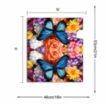 Fundas para buzón de flores de primavera con mariposa azul, tamaño 46x53cm decoración. - 46x54cm Magnético / Estilo 3