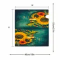 Cubierta magnética impermeable para buzón con estampado floral de girasol vintage para jardín. - 46x54cm Magnético / Estilo 2