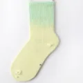 Gradient green yellow mid-tube cotton socks casual daily wear breathable spring summer - Kids' Style Green & Yellow