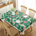 Mantel rectangular impermeable con estampado floral minimalista moderno para decoración de comedor. - 70x40cm / 1