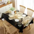 Waterproof tablecloth rectangular floral print table cover for dining room spring home kitchen decor - 70x40cm / 1