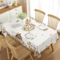 Mantel de pascua a cuadros con conejo impermeable rectangular para la decoracion comedor - Estilo 8