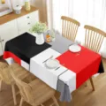 Tovaglia rettangolare impermeabile con design geometrico moderno per decorazione della tavola - 10