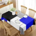 Tovaglia rettangolare impermeabile moderna con design a blocchi di colore geometrici per la tavola. - 9