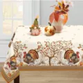 Nappe d'automne impermeable rectangulaire decoration de table pour thanksgiving maison - 70x40cm / 7