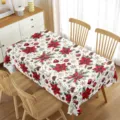 Mantel de mesa rectangular impermeable de Navidad decorativo para fiesta comedor decoracion - 70x40cm / Estilo 4