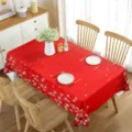 Tovaglia natalizia rossa rettangolare impermeabile copritavolo festivo stelle bianche. - 70x40cm / Rosso Stellato