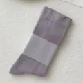 Damen lila grau mittelhohe Baumwollsocken, weiche Freizeit Alltagsmode Strumpfwaren Variante - Einheitsgröße / Lila