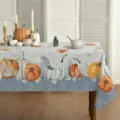 Nappe rectangulaire imperméable avec un motif de citrouilles d'automne aquarelle variante. - 70x40cm / 5