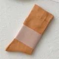 Bequeme einfarbige Damen Baumwollsocken in Wadenlänge, trendiger Sommer-Stil im Alltag. - Einheitsgröße / Gelb