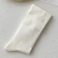 Solid color cotton mid-tube socks for women, off-white variant, comfortable casual daily wear. - One Size / White