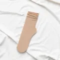 Damen Samt mittelhohe Slouch Socken einfarbig Freizeit atmungsaktive Strumpfwaren Alltag - Einheitsgröße / Hautfarben