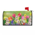 Dettaglio della copertura per cassetta delle lettere con fiori primaverili, tulipani, resistente - Modello 7