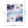 Wasserdichte Blumen Outdoor Briefkasten Abdeckung mit Schmetterling Muster 46x53cm - Magnet / Stil 2