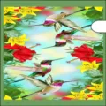 Dekorative Briefkastenabdeckung für den Außenbereich mit lebendigem Kolibri und Blumenmuster. - Stil 11