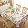 Mantel floral primavera verano decoración de mesa de comedor tela impermeable hogar - 70x40cm / 1