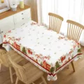 Christmas rectangular tablecloth waterproof festive table cover for holiday home dining decor. - 9