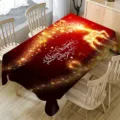 Mantel de navidad impermeable rectangular rojo funda de mesa decorativa festiva para comedor - Estilo 7