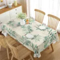 Waterproof rectangular tablecloth featuring a stylish summer green leaf pattern for home decor. - 70x40cm / Style 3