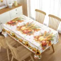 Autumn Thanksgiving pumpkin sunflower rectangular tablecloth waterproof dining table cover decor. - 6