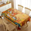 Mantel de otoño de Acción de Gracias Cosecha Calabaza Gnomo Camión Vintage Rectangular - 70x40cm / Estilo 2