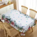 Mantel rectangular impermeable de Navidad para mesa de comedor decoración de invierno - 70x40cm / Estilo 8