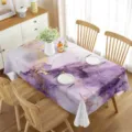 Mantel de mármol morado rosa rectangular funda de mesa impermeable lujo decoración comedor. - 70x40cm / 2