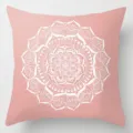 Pink mandala throw pillow cover, exquisite floral geometric pattern, cozy home decor. - 45x45cm / Style 17